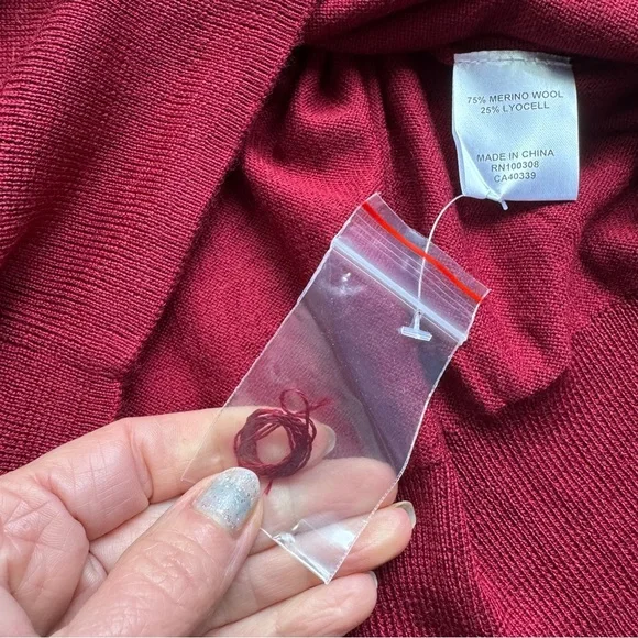 Peter Millar v-neck burgundy WOOL  sweater size XL NWT - Picture 11 of 11